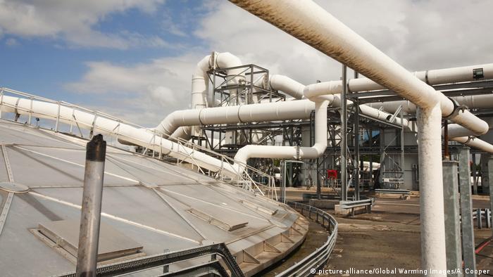 The odour suppresant plant at Daveyhulme wastewater treatment plant in Manchester, UK.