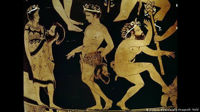 Актори давньогрецького театру з масками
