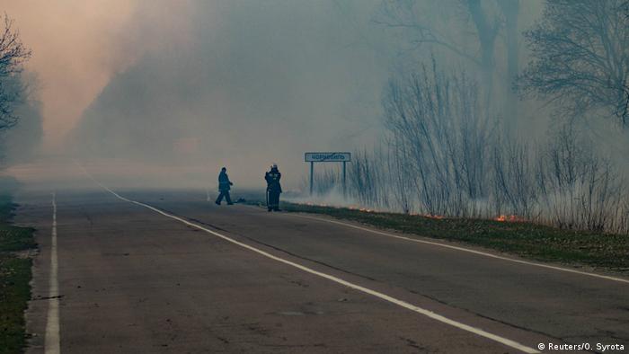 Пожары в Чернобыльской зоне