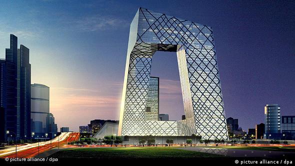 China Deutschland Architektur Deutscher Architekt baut das größte Fernsehgebäude der Welt (picture alliance / dpa)