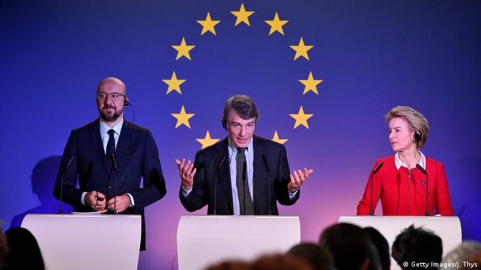 Belgien Pressekonferenz EU Parlament zum Brexit (Getty Images/J. Thys)