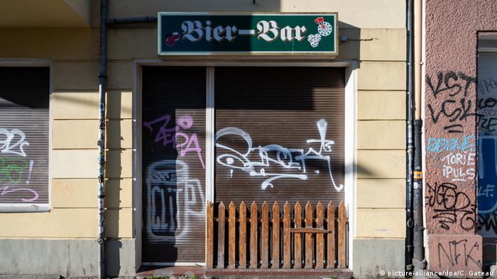 A bar in Leipzig, Germany. Just closed or closed permanently