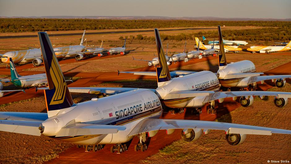 Australien | Coronakrise | Geparkte Flugzeuge | Alice Springs