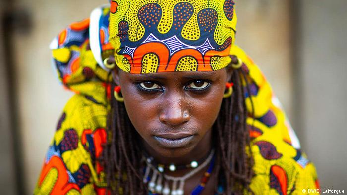 A Peul woman from Ivory Coast in traditional dress