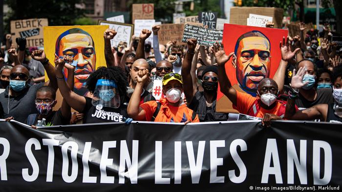 Black Lives Matter Protest in Washington Square Park in New York City (imago images/Bildbyran/J. Marklund)