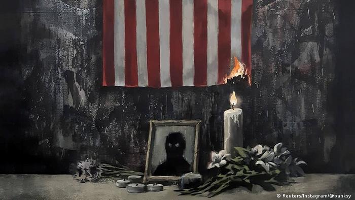 Banksy-Kunstwerk: brennende US-Flagge (Reuters/Instagram/@banksy )