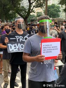 Protesto antirracismo no Rio de Janeiro