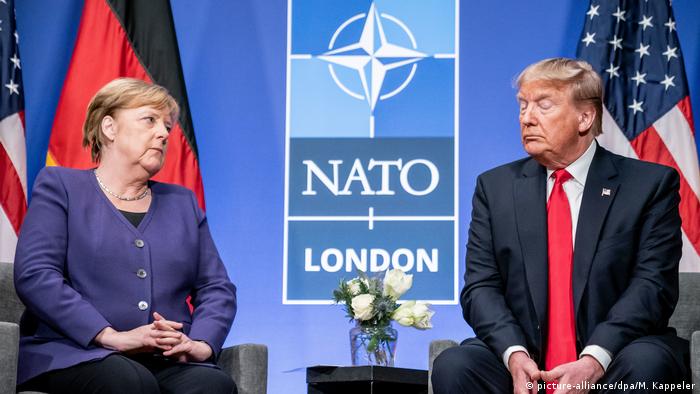 German chancellor Angela Merkel and US President Donald Trump