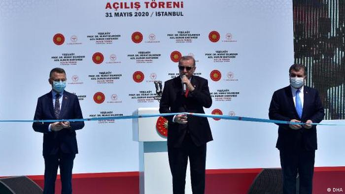 Yapımı 45 günde tamamlanan hastane Erdoğan tarafından 31 Mayıs'da açılmıştı.