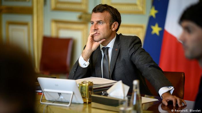 EU-Gipfel | Finanzhilfen Coronakrise | Paris | Emmauel Macron, Präsident (Reuters/E. Blondet)