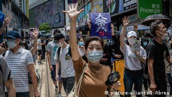 China: Proteste in Hongkong (picture-alliance/I. Abreu)