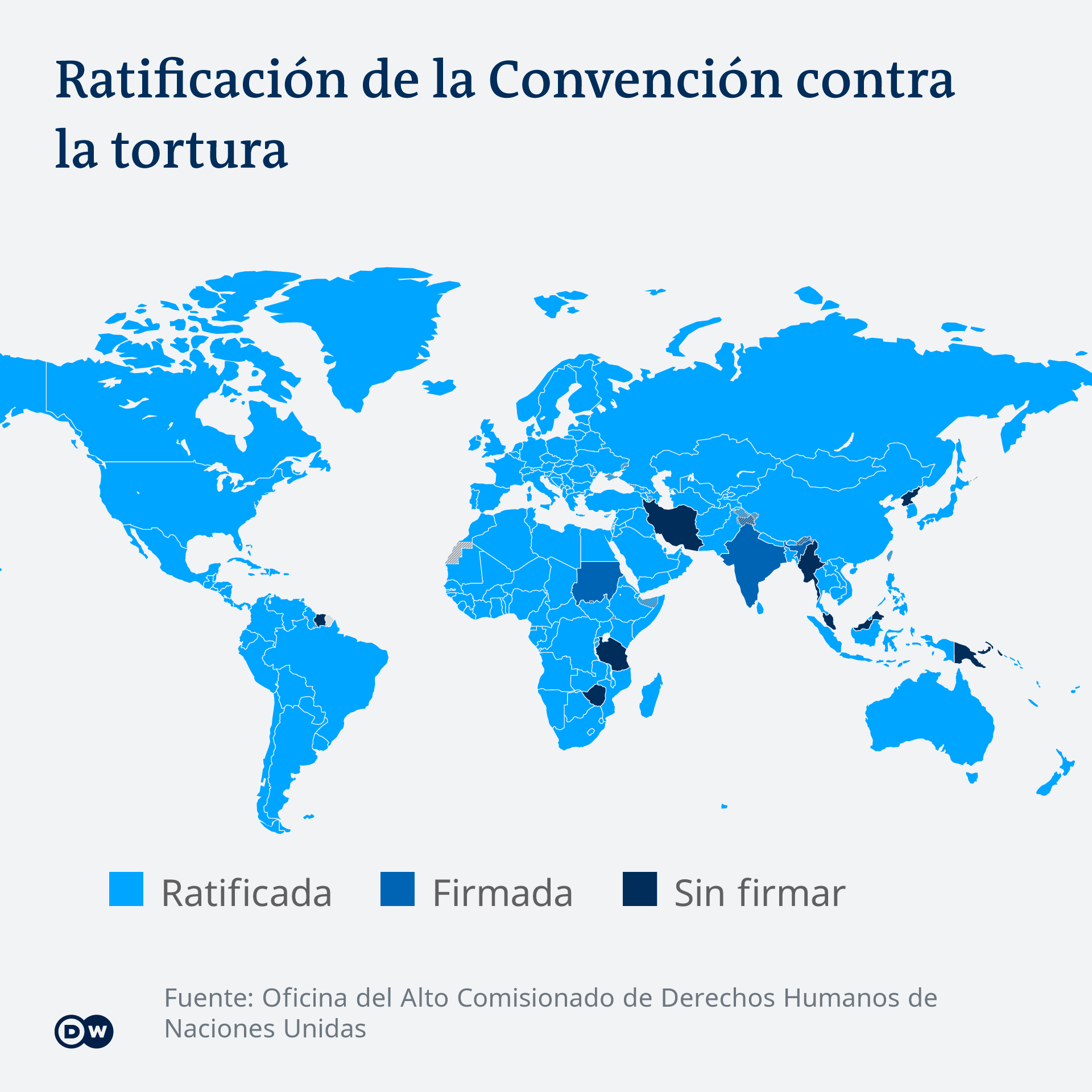 Infografik Karte OHCHR Gegen Folter Ratifizierung ES