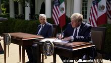 USA, Washington I Präsident Mexiko I Andres Manuel Lopez Obrador und US-Präsident Donald Trump