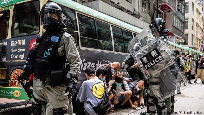 Hongkong Proteste | Polizei, Verhaftungen (picture-alliance/Zuma/W. Siawillie Siau)