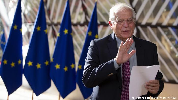 Brüssel Treffen EU Außenminister Josep Borrell (picture-alliance/AP Photo/V. Mayo)