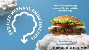 Burger King methane reduction promotion (picture-alliance/AP Photo)