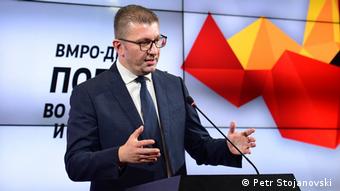 Nordmazedonien Wahlen Hristijan Mickoski VMRO-DPMNE Partei (Petr Stojanovski )