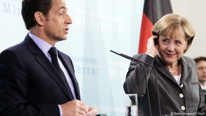 Nicolas Sarkozy und Angela Merkel I Merkozy (Getty Images/C. Koall)