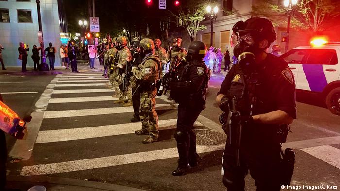 Federal agents — deployed by Trump — have used tear gas, less-lethal ammunition and other force to scatter the protesters