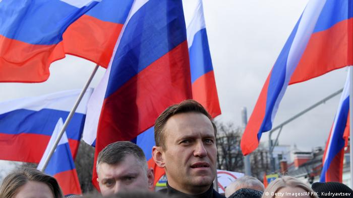 Moskau | Alexei Nawalny Boris Nemtsov Gedenkmarsch 2020 (Getty Images/AFP/K. Kudryavtsev)