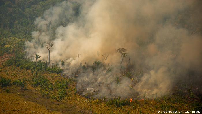 Fogo em Apuí, no sul do Amazônia
