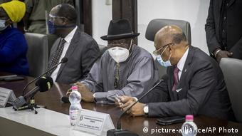 Mali politische Krise | Vermittler Goodluck Jonathan aus Nigeria (picture-alliance/AP Photo)