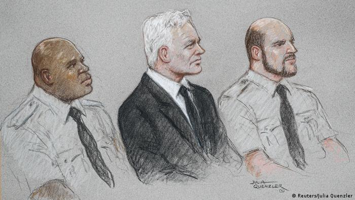 Großbritannien London | Gericht Old Bailey | Prozess Julian Assange | Zeichnung (Reuters/Julia Quenzler)