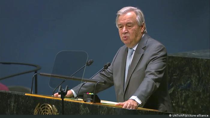 USA I UN-Generalversammlung I Antonio Guterres (UNTV/AP/picture-alliance)