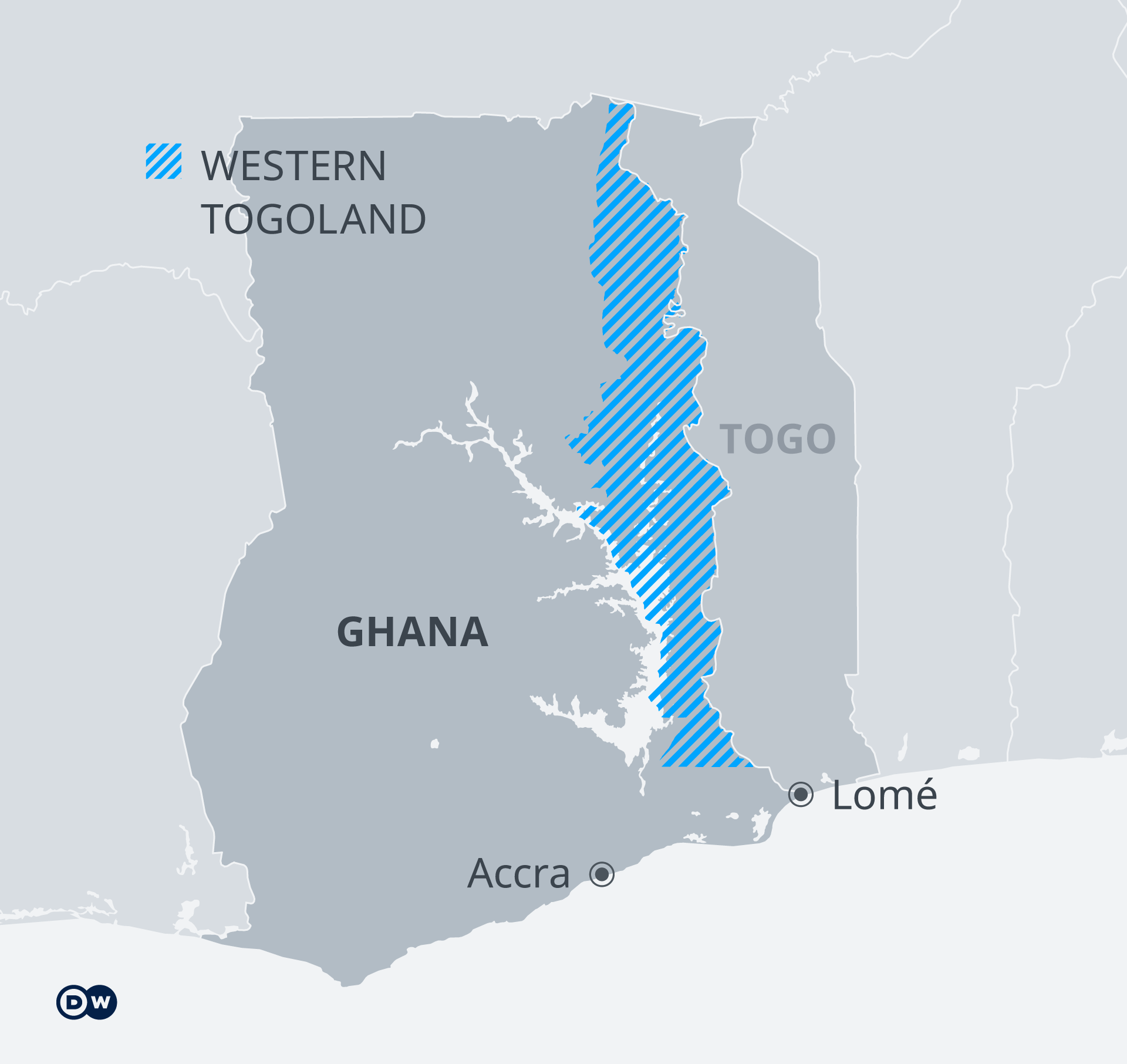 Map of the territory of Western Togoland 