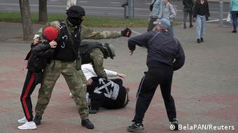 Задержания протестующих в Минске