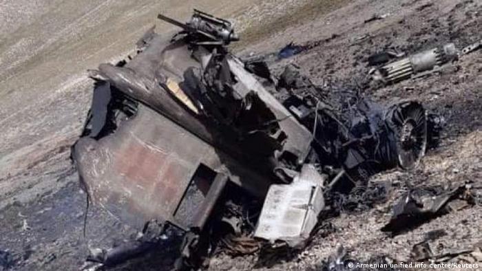  In the photo: the remains of an Armenian Su-25, Yerevan is sure that it was shot down by the Turkish Air Force.