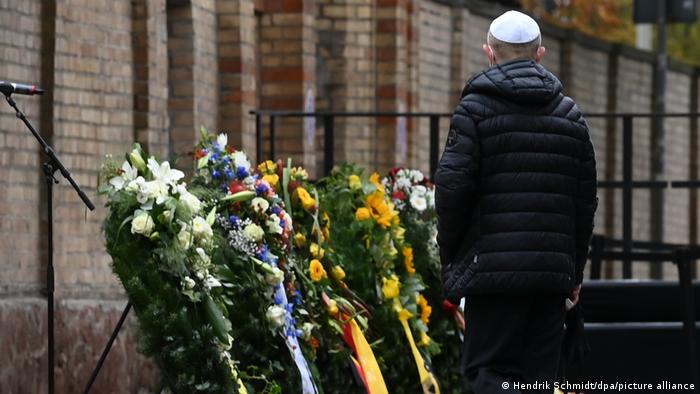 Homenaje a un año del atentado contra una sinagoga en Halle, Alemania. (9.10.2020).