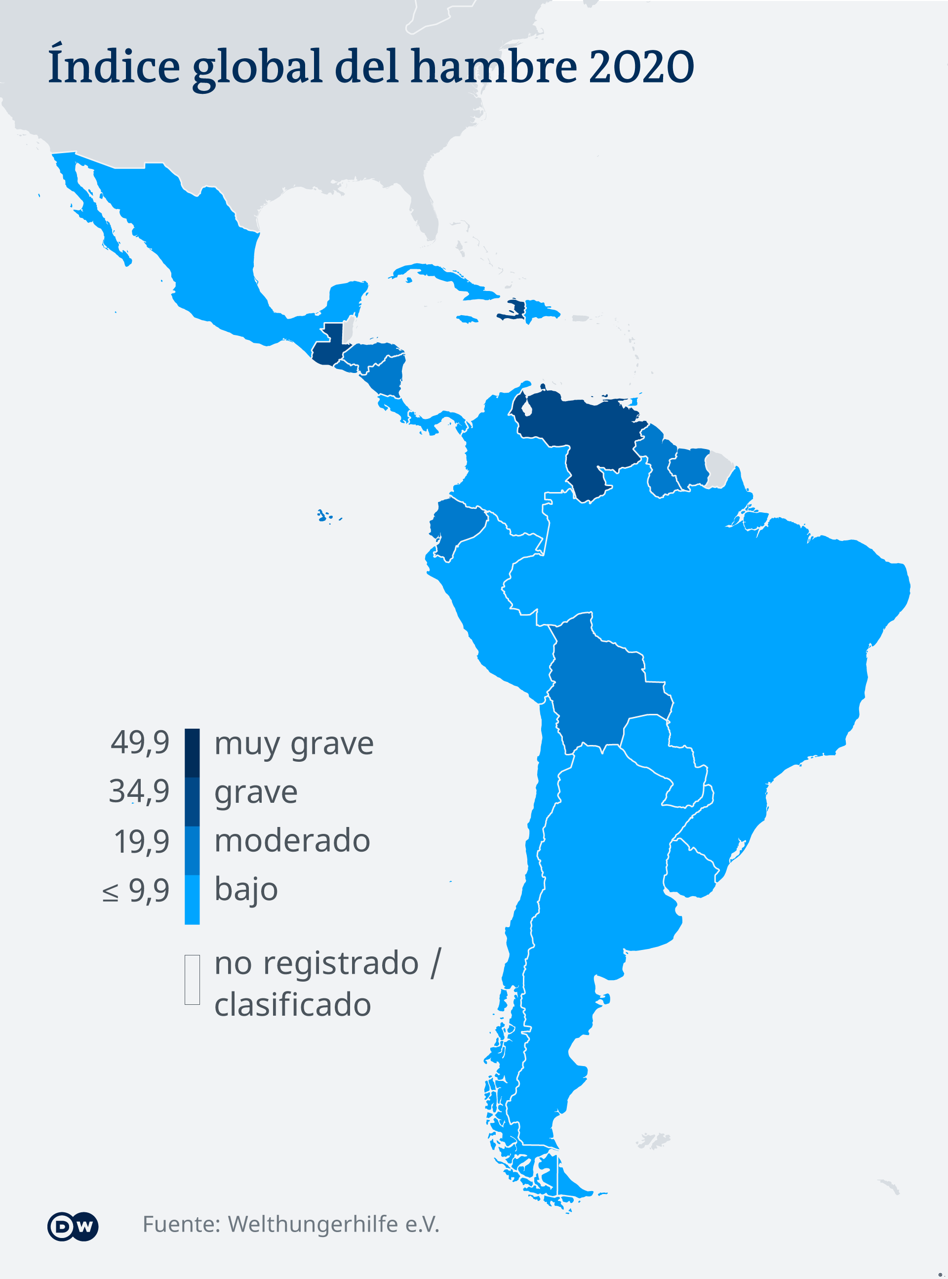 Infografik Karte Welthungerindex Lateinamerika ES (.)