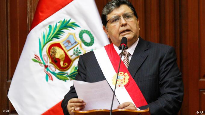 Peru Präsident Alan Garcia Flash-Galerie (AP)